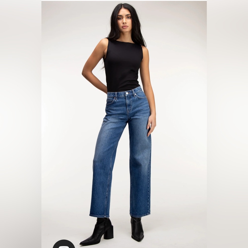 OAK + FORT MID RISE STRAIGHT LEG JEAN